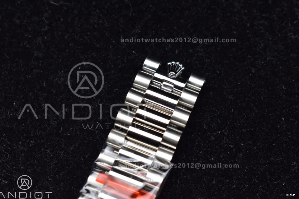 on Blue Dial V2 A3255 Arabic President Steel Markers Bracelet Iced GMF 904L DayDate SS 40 0511
